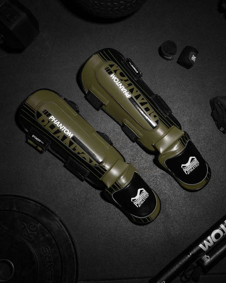 Phantom Athletics APEX Hybrid Benskydd – Armégrön