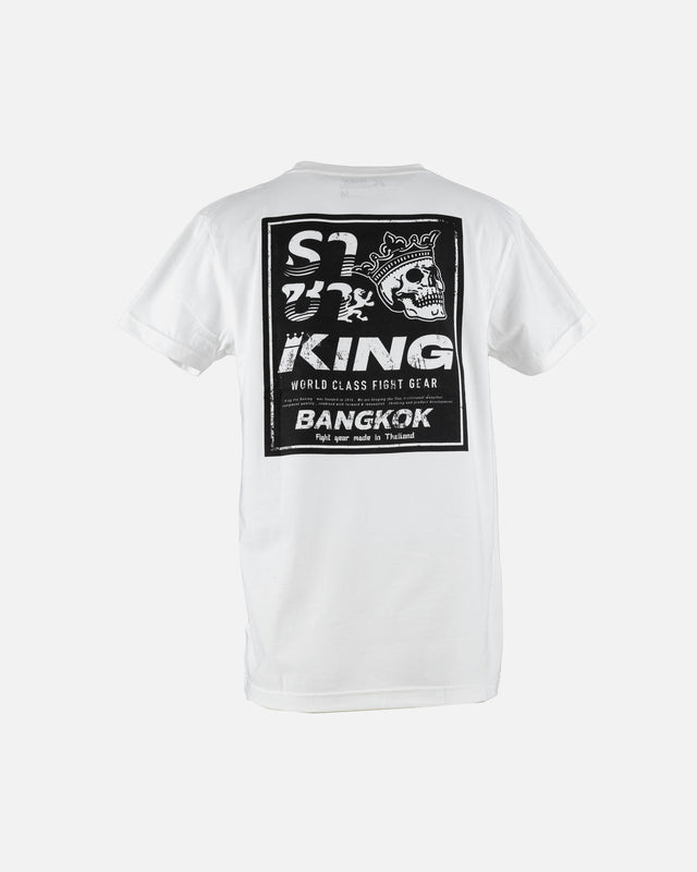 King Pro Boxing T-shirt Skull 1 – Blanc