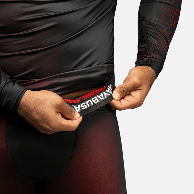 Pantaloncini a compressione Hayabusa Geo – Rosso