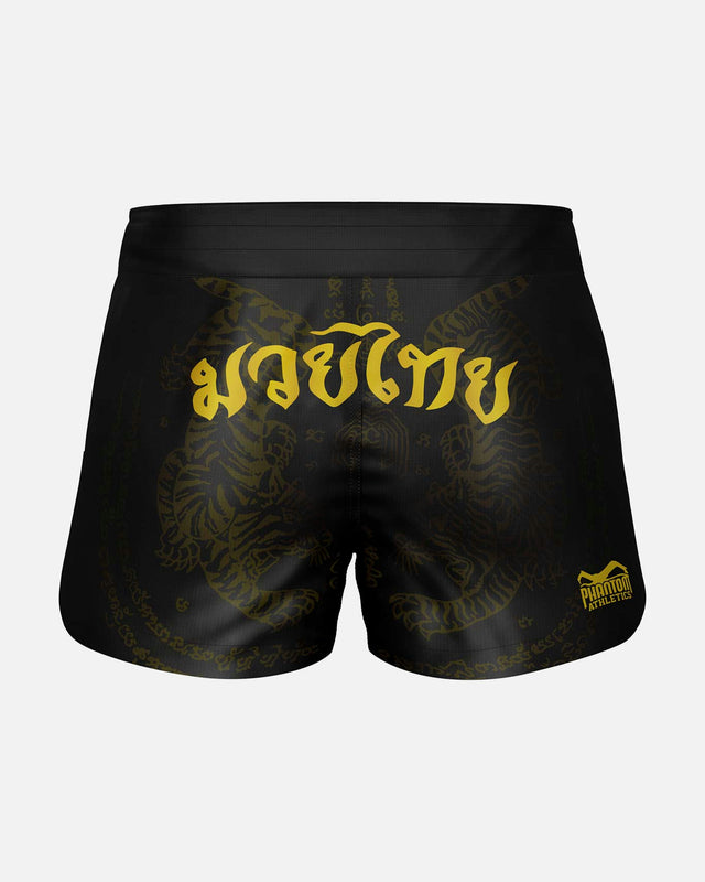 Pantaloni scurți Muay Thai Phantom Athletics Fusion – Negru/Aur