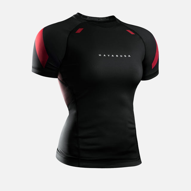 Hayabusa Rashguard Pro Ranked Korta Ärmar Dam - Svart