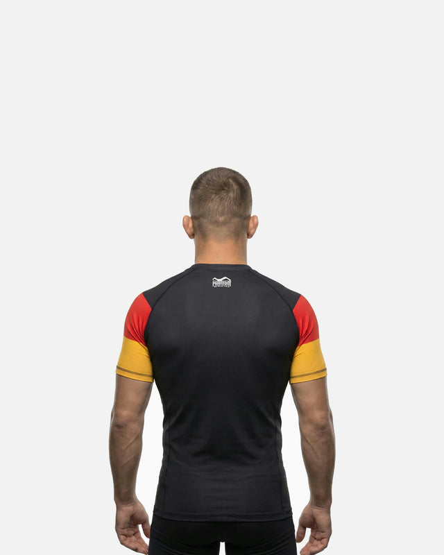 Rashguard Phantom Athletics Germany Maniche Corte – Nero/Rosso/Oro