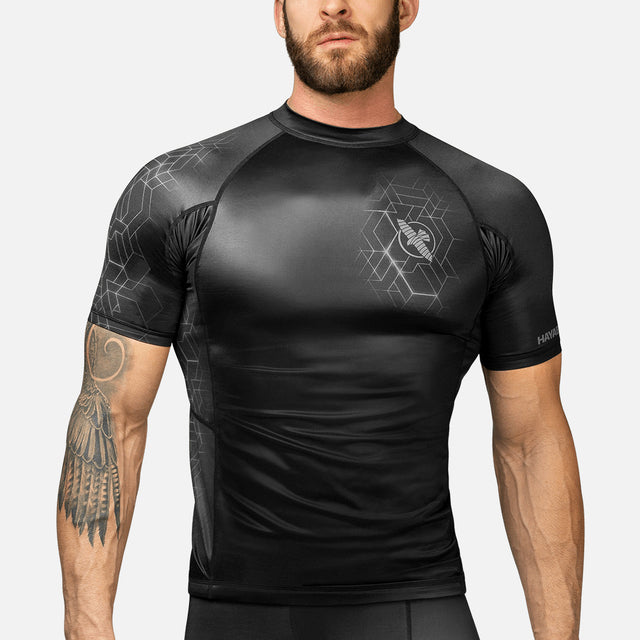 Rashguard Hayabusa Geo Mâneci Scurte – Gri