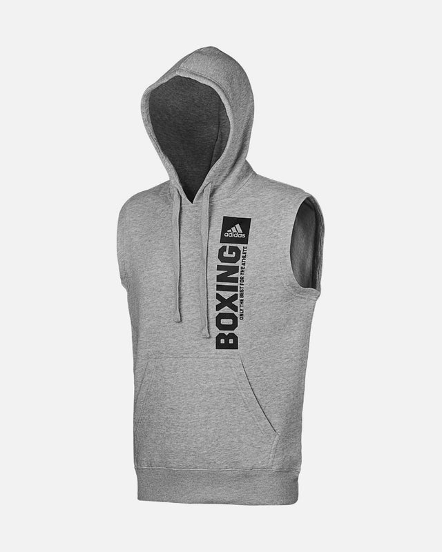 Adidas Mikina bez rukávů Boxing – Šedá/Černá