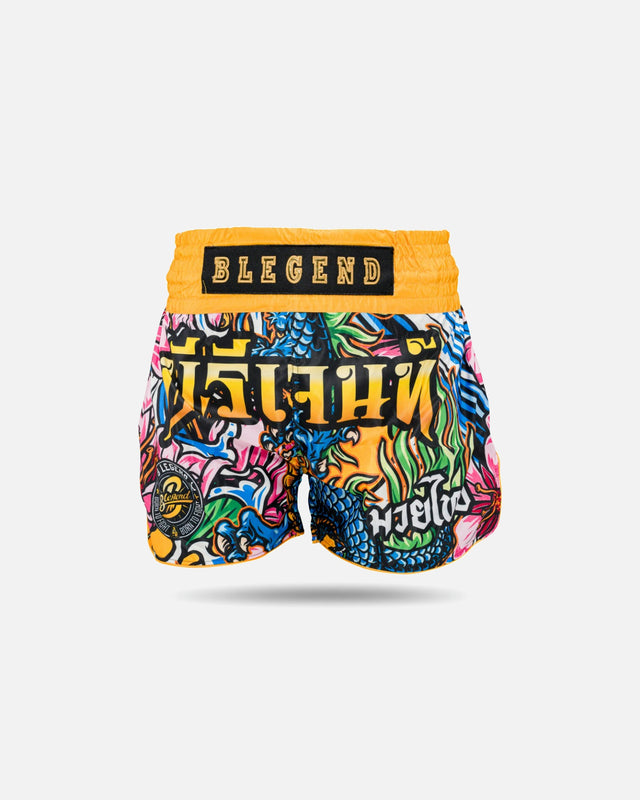 Blegend Muay Thai shorts Legend 3 - Gul