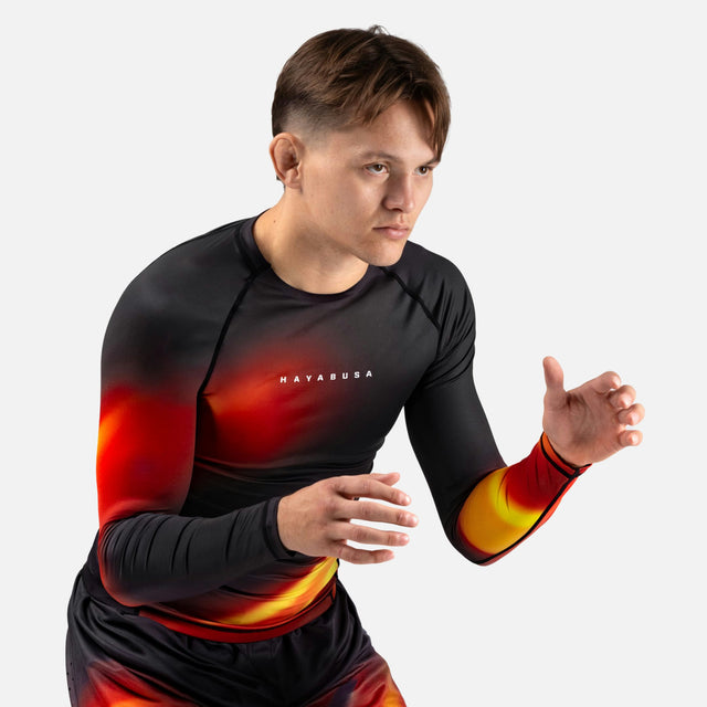 Rashguard Hayabusa Apex Nova s dlouhými rukávy – Oranžový
