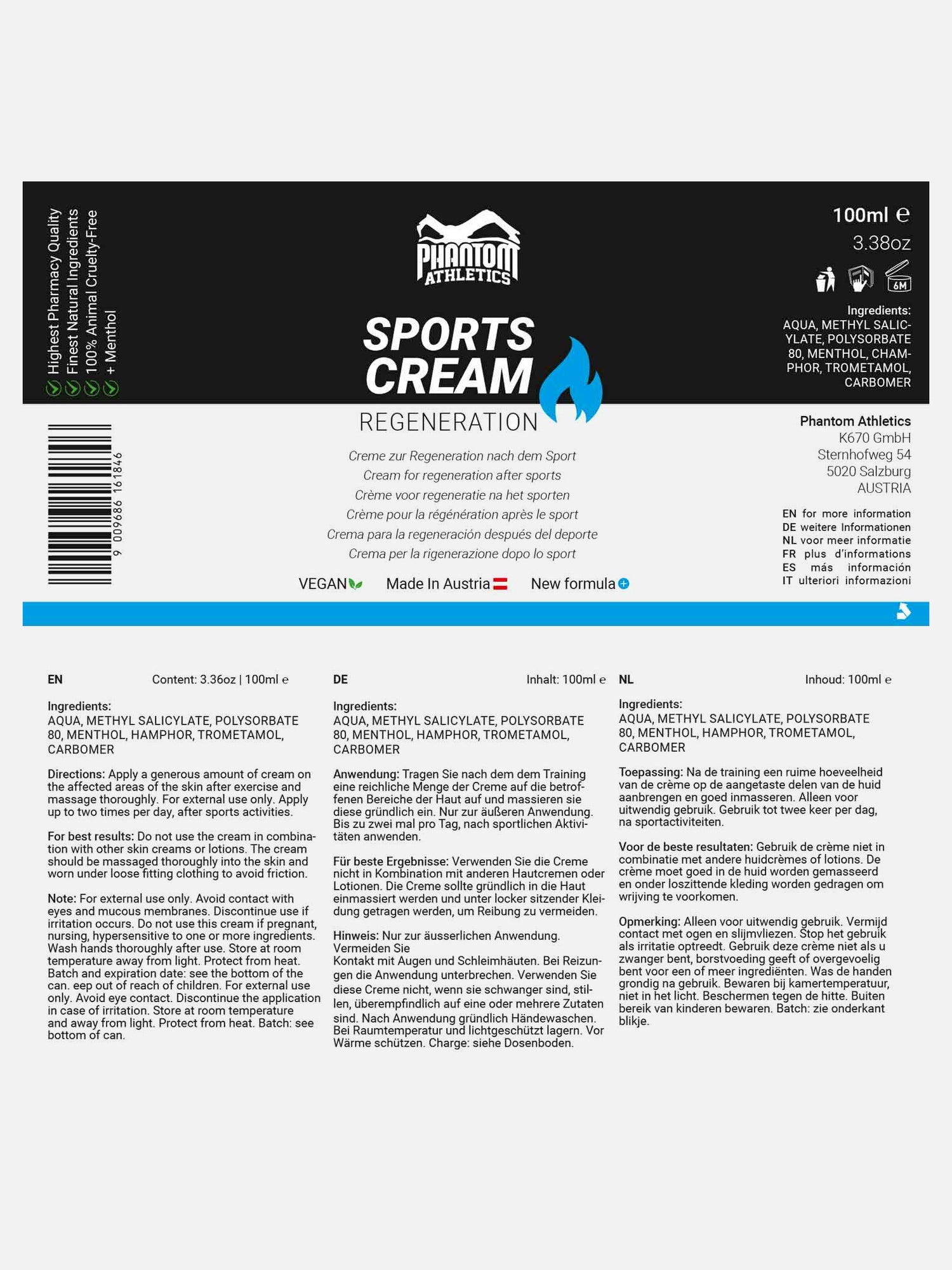 Phantom Athletics Sportcreme