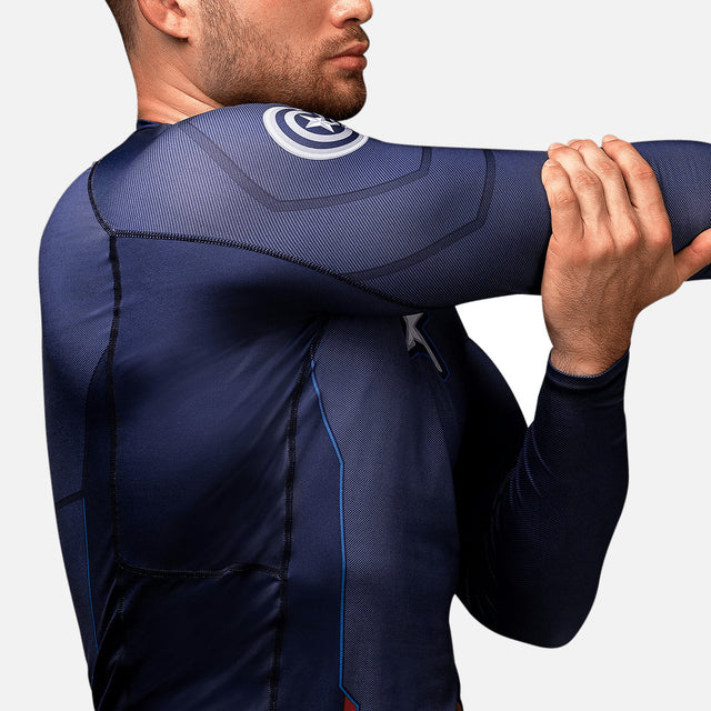 Rashguard Marvel Captain America Mâneci Lungi – Albastru