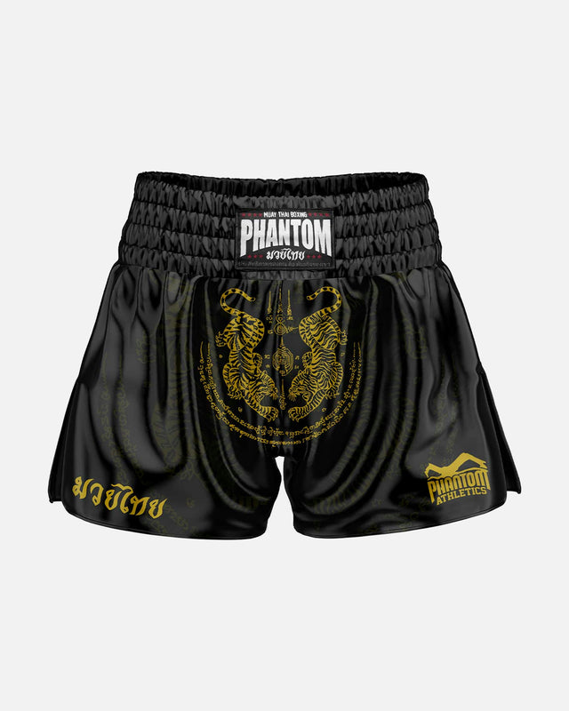 Shorts de Muay Thai Phantom Athletics Sak Yant – Noir/Or