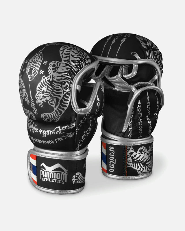 Phantom Athletics MMA-handsker Sparring Muay Thai – Sort/Sølv