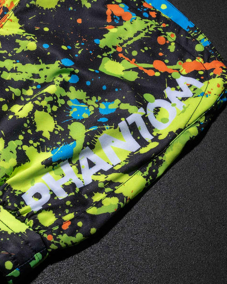 Phantom Athletics MMA-shorts Fusion Splatter – Sort/Neon