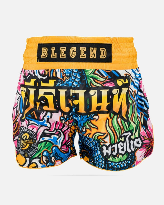 Blegend Muay Thai shorts Legend 3 - Gul