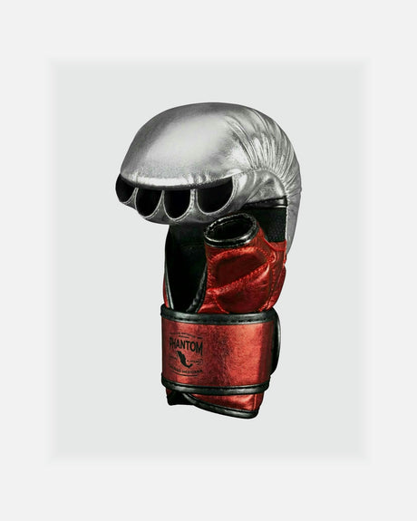 Guantes de MMA Phantom Athletics Mexico – Plata/Rojo