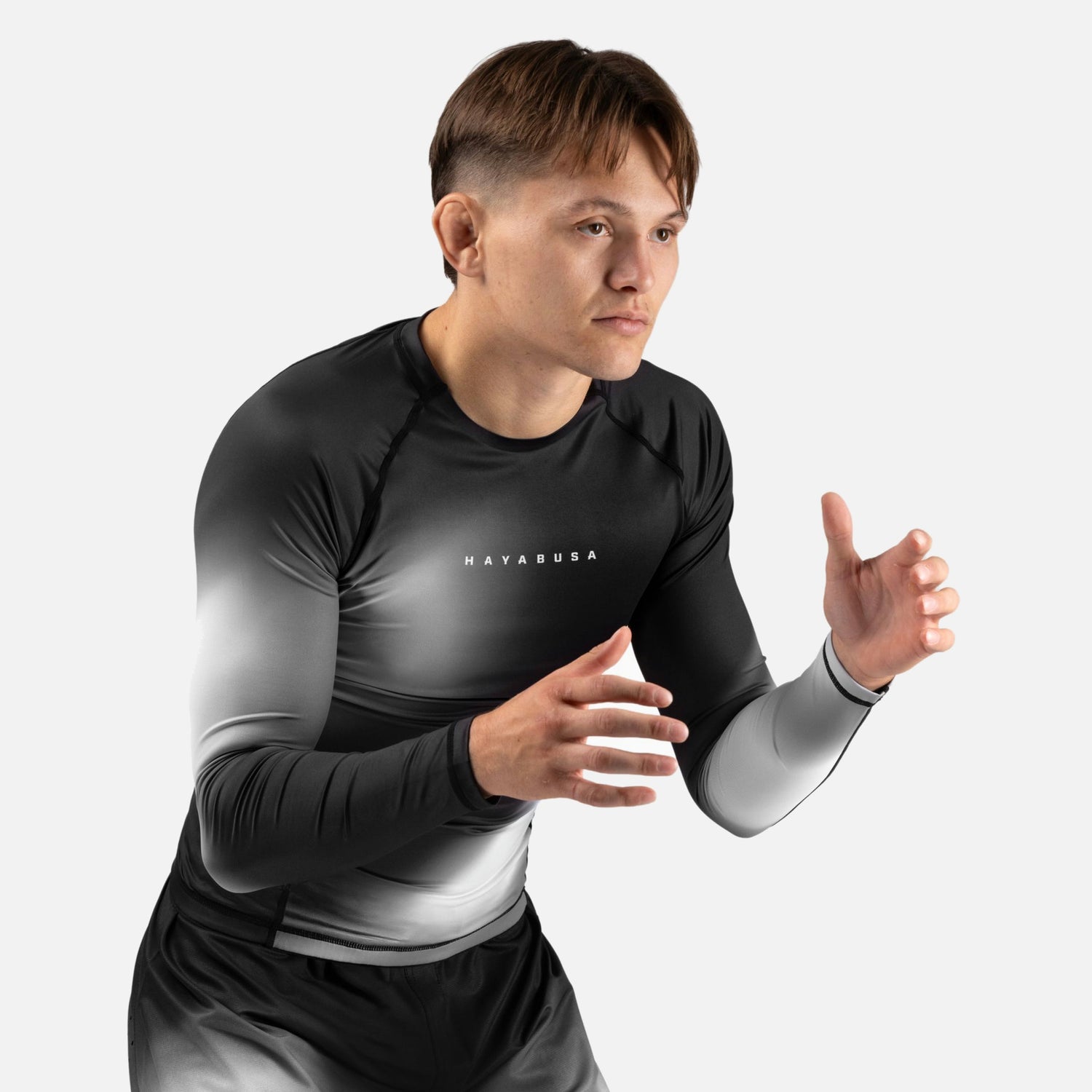 Hayabusa Rashguard Apex Nova Långa ärmar - Grå
