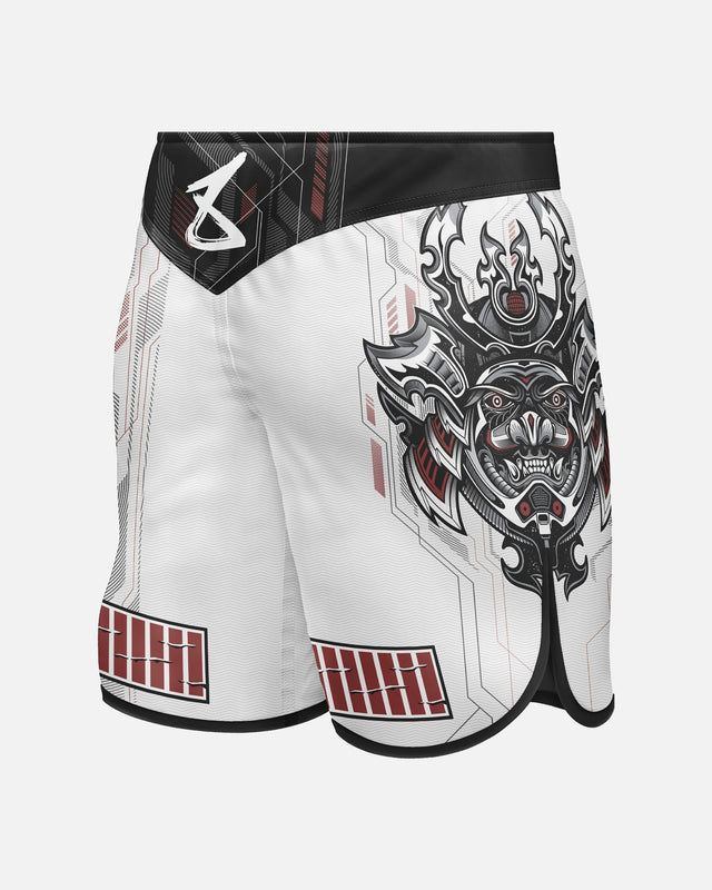 Spodenki MMA 8 WEAPONS Samurai 2.0 – Białe/Czerwone