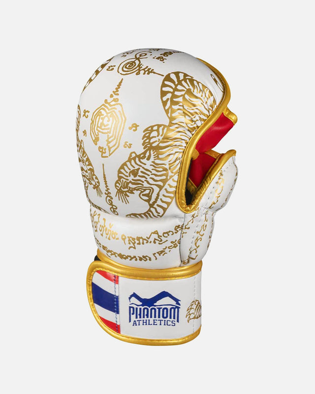 Luvas de sparring MMA Phantom Athletics Muay Thai – Branco/Ouro