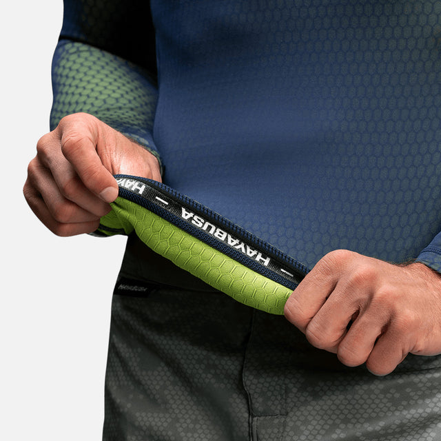 Rashguard Hayabusa Fusion Maniche Lunghe – Blu/Verde