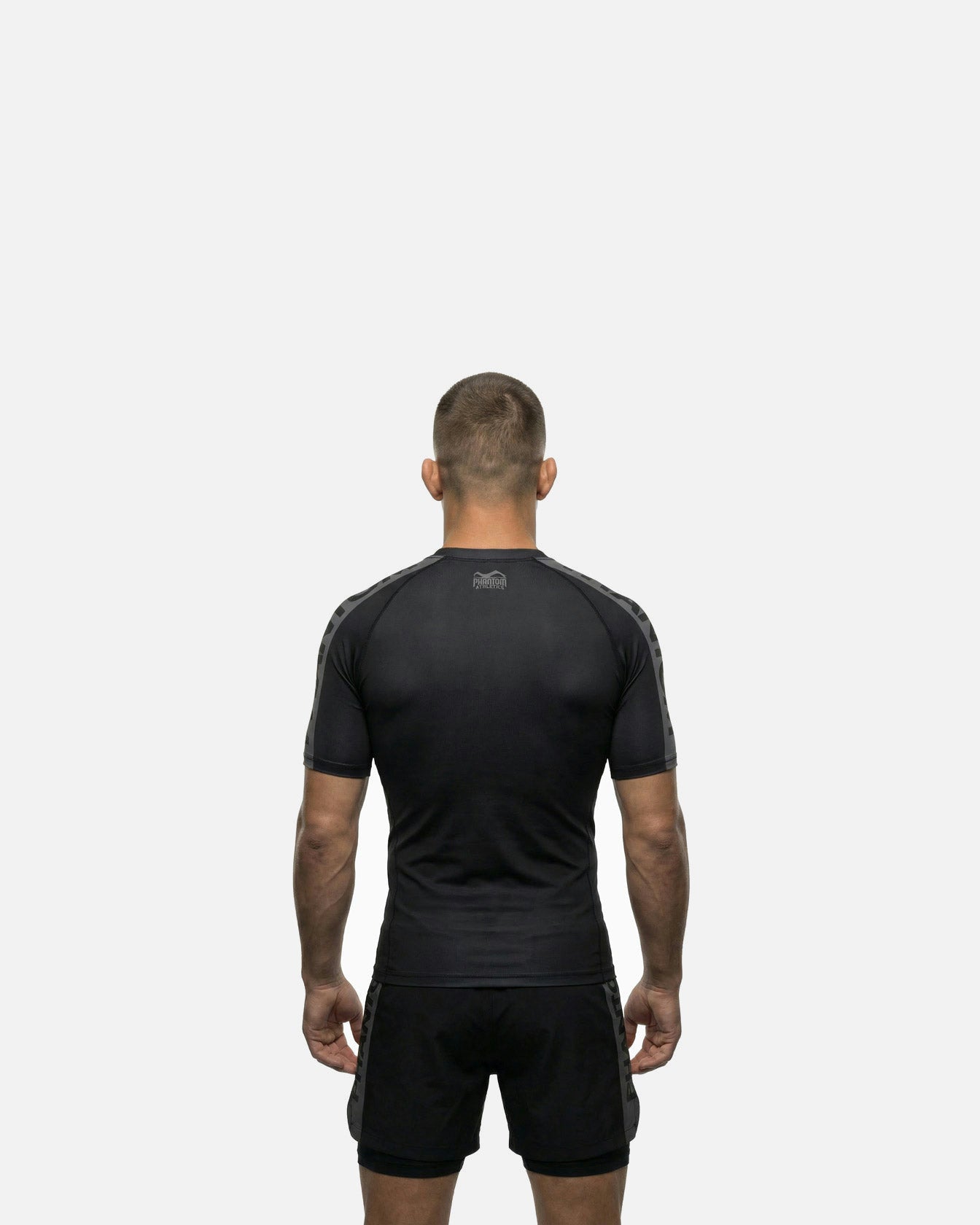 Phantom Athletics Rashguard EVO Apex Korte Mouwen - Zwart/Grijs