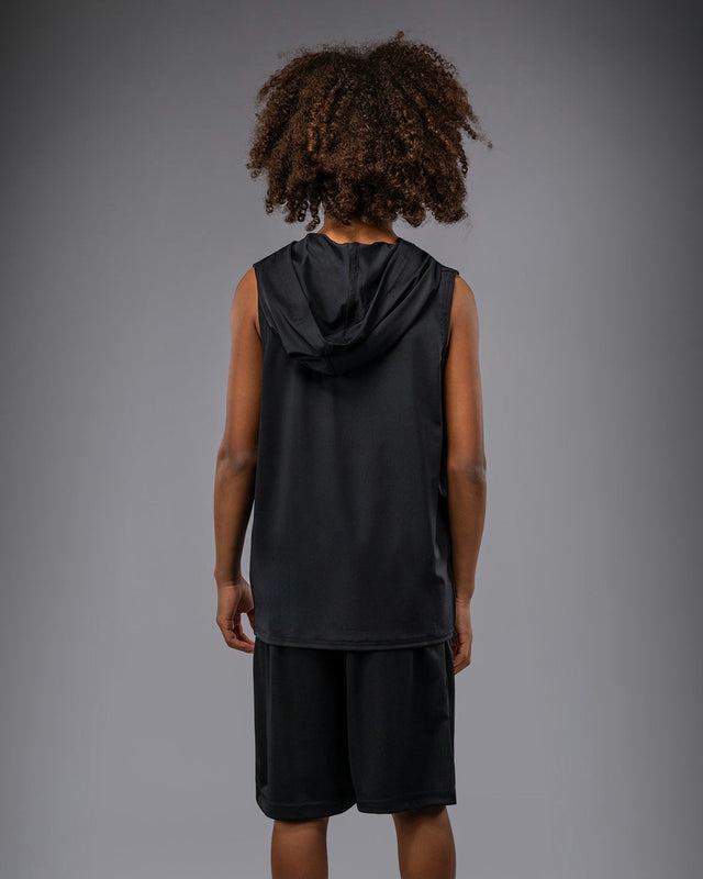 Venum Elite Sleeveless Hoodie Kids – Black