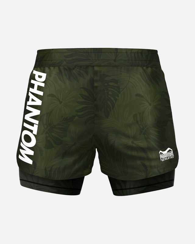 Phantom Athletics MMA-Shorts Fusion 2in1 Jungle – Grün