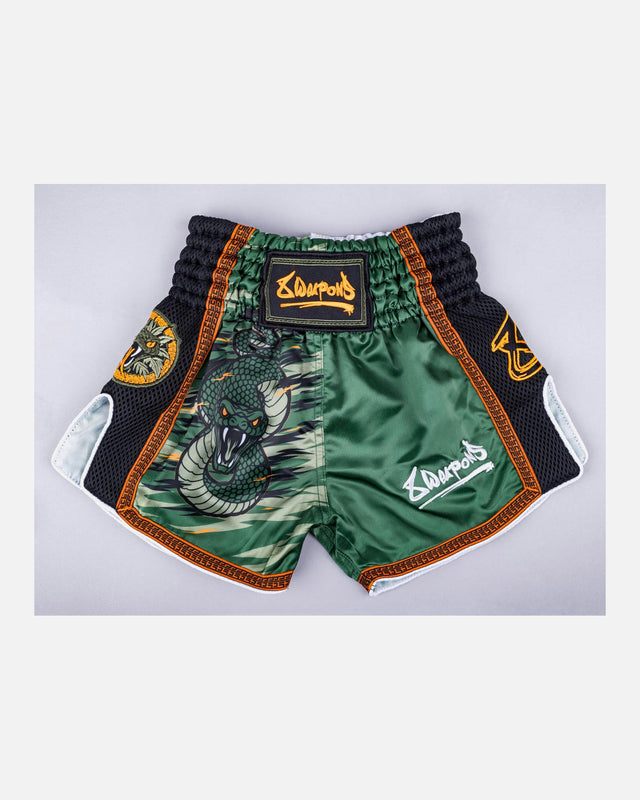Calções de Muay Thai 8 WEAPONS Beastial Viper – Cáqui