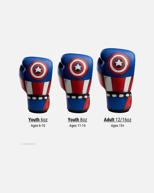 Luvas de boxe Hayabusa Captain America – Vermelho/Branco/Azul