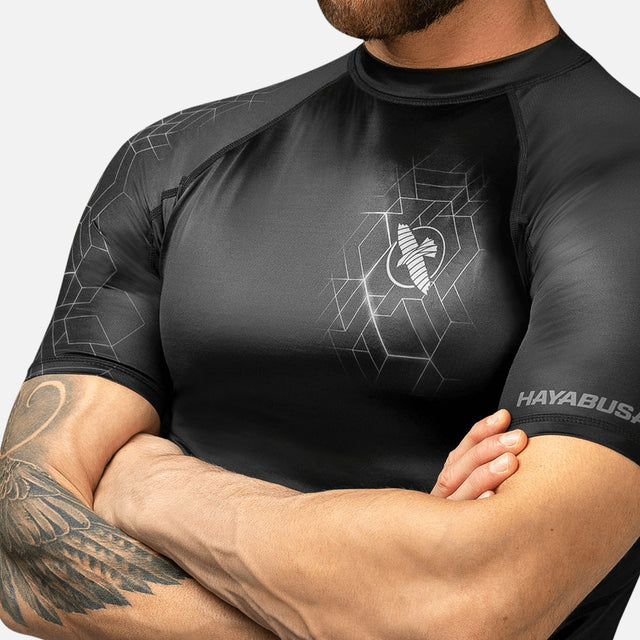 Rashguard Hayabusa Geo Mâneci Scurte – Gri