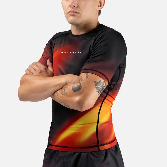Rashguard Hayabusa Apex Nova Manga Corta – Naranja