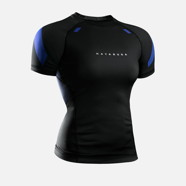 Hayabusa Rashguard Pro Ranked Korta Ärmar Dam - Blå