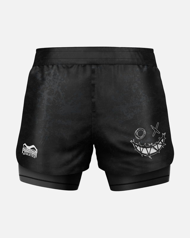 Phantom Athletics MMA Shorts Fusion 2in1 Serious - Zwart