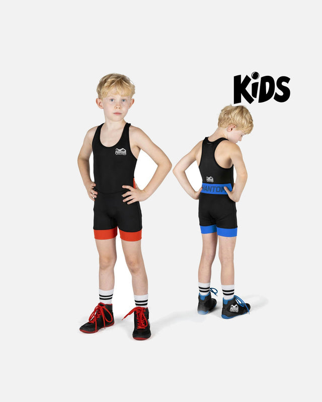 Phantom Athletics Worstelsinglet Storm Børn - Sort/Rød/Sort/Blå