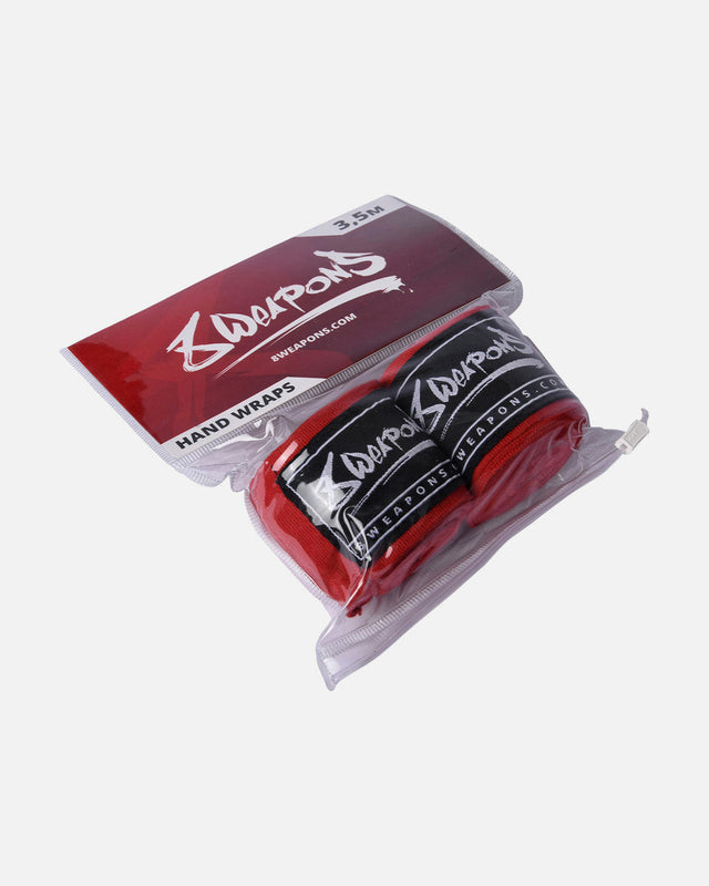 8 WEAPONS Boxningslindor, semi-elastiska, - Röd