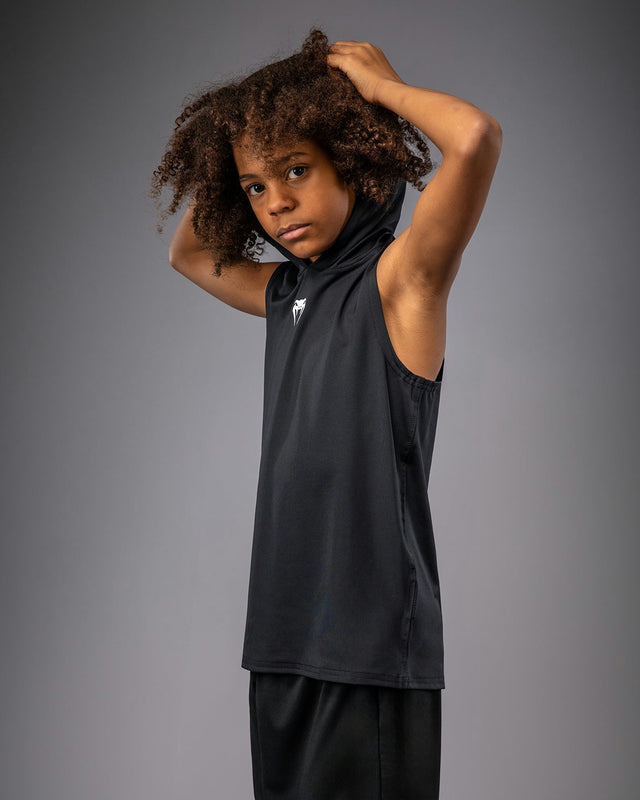 Venum Elite Sleeveless Hoodie Kids – Black
