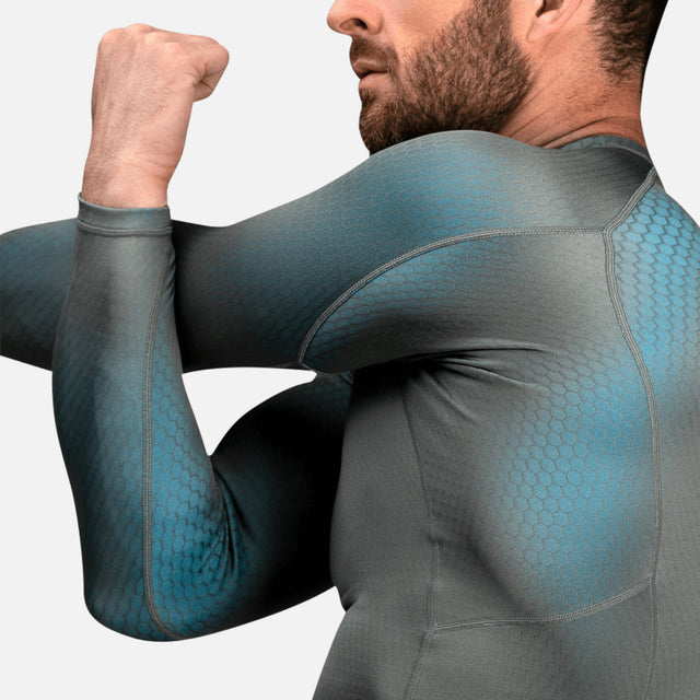 Hayabusa Rashguard Fusion Dlouhé rukávy - Šedá/Aqua