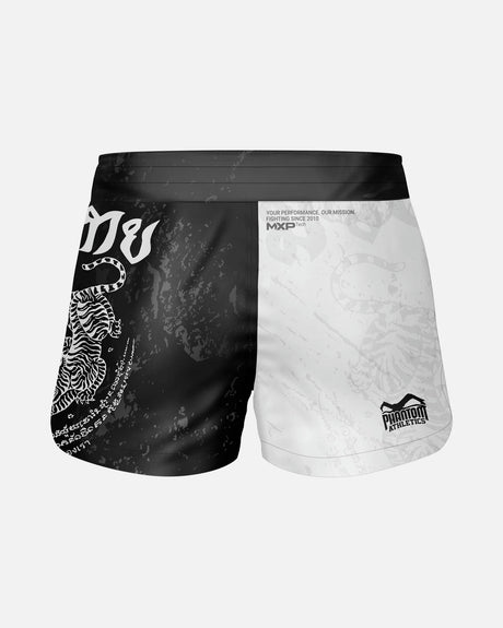 Spodenki Muay Thai Phantom Athletics Fusion – Czarne/Białe