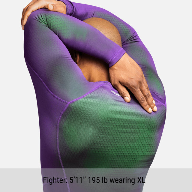 Rashguard Hayabusa Fusion Maniche Lunghe – Viola/Verde