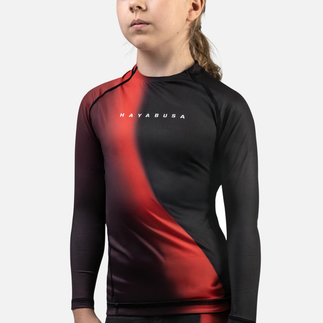 Rashguard Hayabusa Apex Nova Mâneci Lungi Copii – Roșu