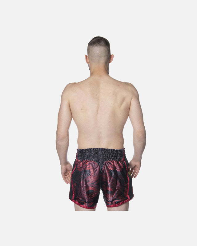 Muay Thai trenky 8 WEAPONS Naga – Černé/Červené