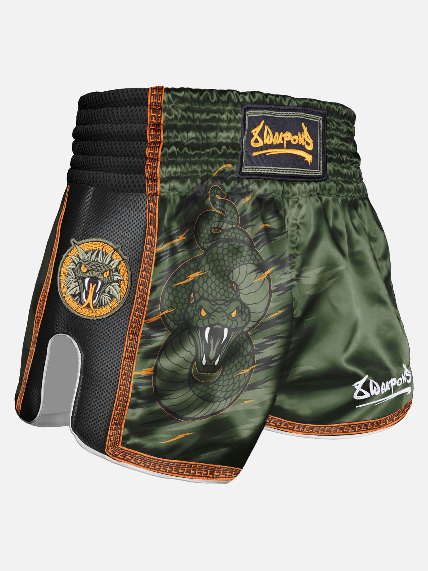 Calções de Muay Thai 8 WEAPONS Beastial Viper – Cáqui
