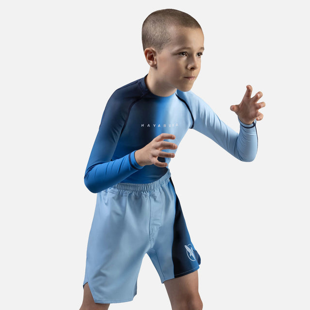 Hayabusa MMA-Shorts Apex Nova Kinder – Blau