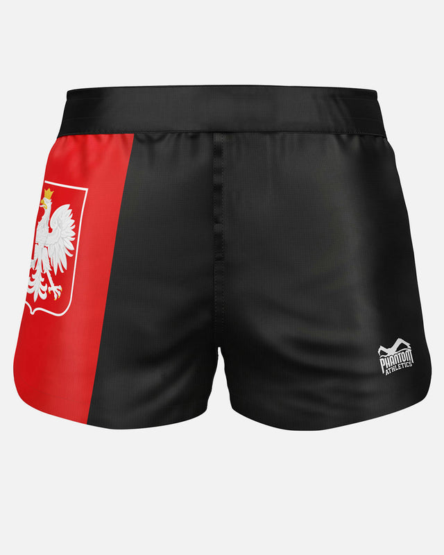 Phantom Athletics MMA-shorts FUSION-R Team Poland – Sort/Rød/Hvid