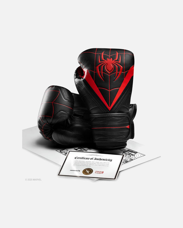 Gants de boxe Hayabusa x Marvel Miles Morales – Noir/Rouge