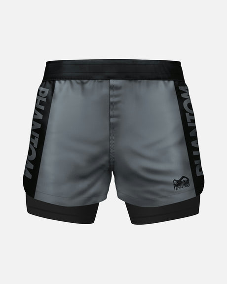 Calções de compressão Phantom Athletics Fusion 2in1 Apex – Cinzento