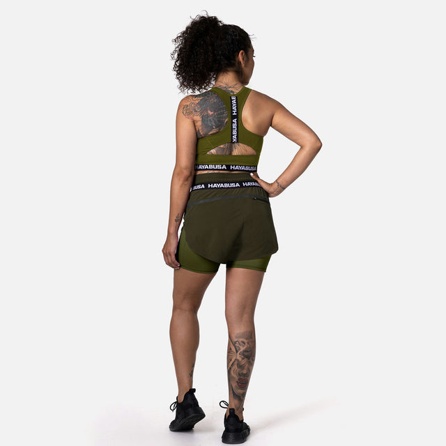 Hayabusa Sport-BH Crossback Damen – Olive