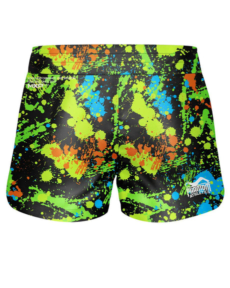 Phantom Athletics MMA-shorts Fusion Splatter – Sort/Neon