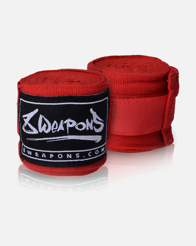 8 WEAPONS Boxningslindor, semi-elastiska, - Röd