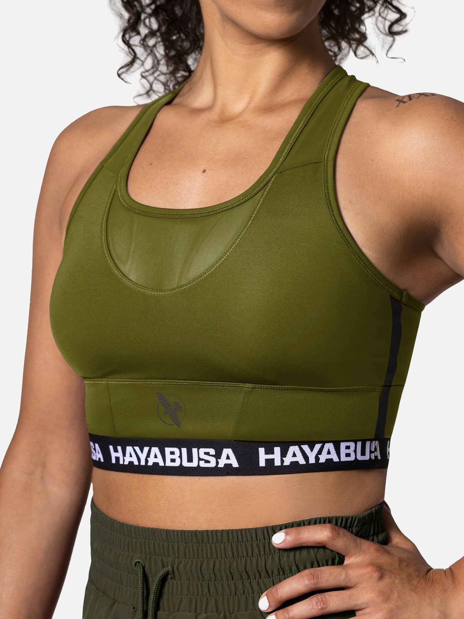 Hayabusa Sport-BH Crossback Damen – Olive