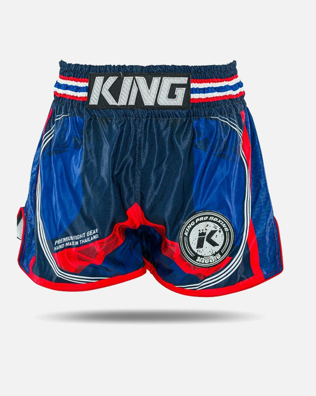 King Pro Boxing Muay Thai shorts Flag – Blå