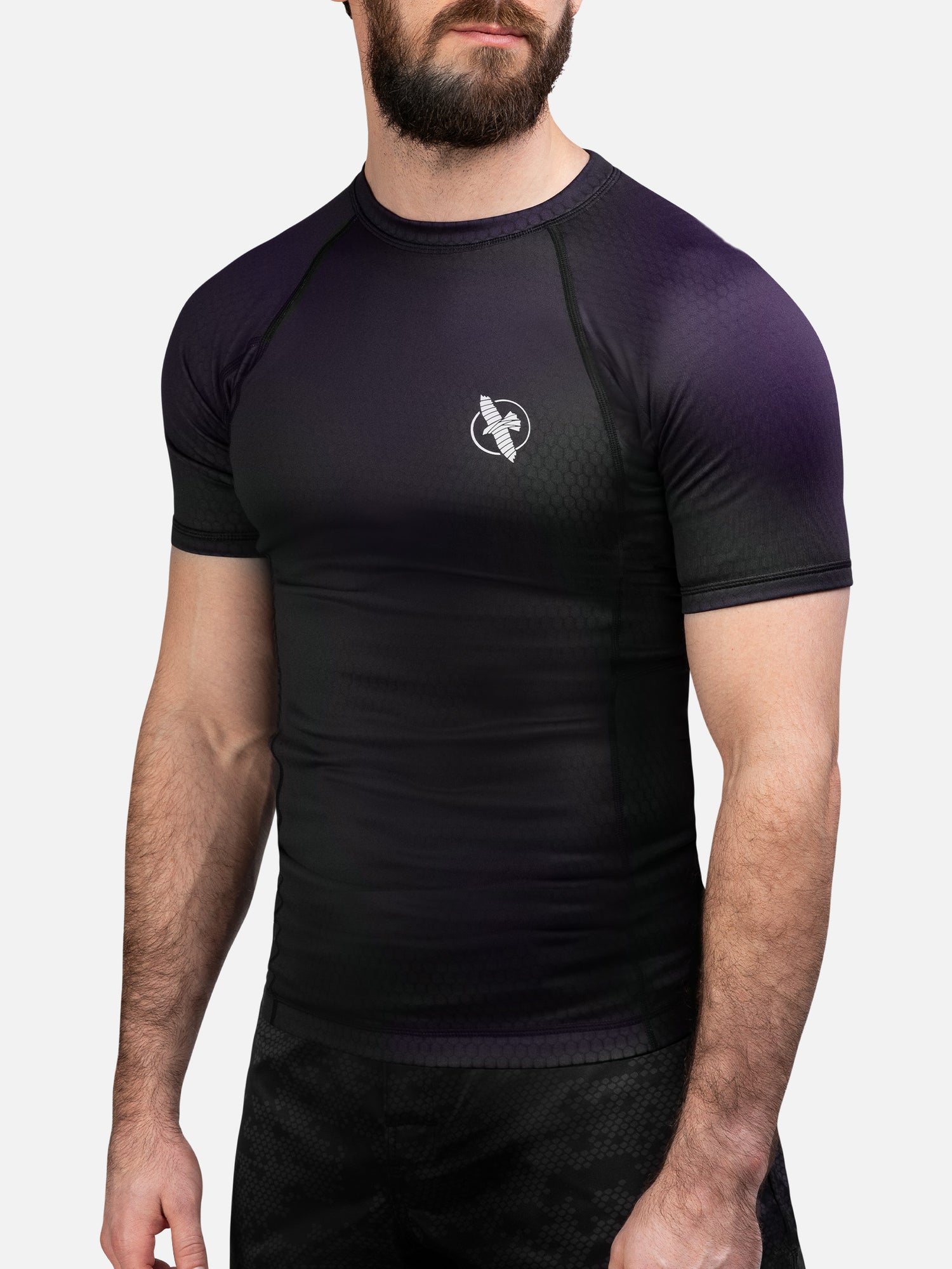 Rashguard Hayabusa Fusion Maniche Corte – Nero/Viola