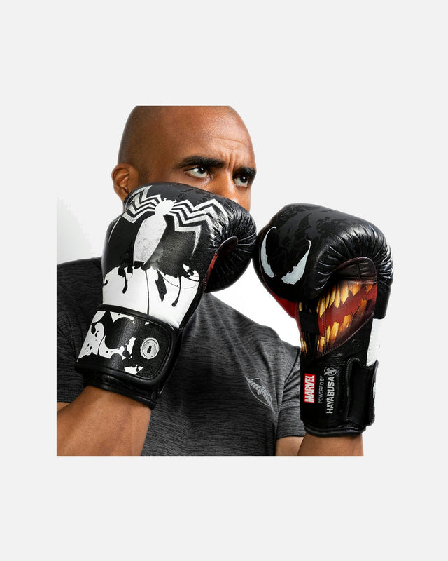 Hayabusa x Marvel Boxing gloves Venom – Black/White